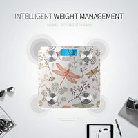 Bluetooth Smart Weight Digital Scale Cartoon Cute Wings Butterfly Dragonfly Smart Weigh Scale Body Fat Composition Monitor Analyzer with Smartphone App for Body Management-396lbs