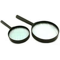 2 Magnifying Glasses 2x Stamp Coin Magnifier Loupe Tool