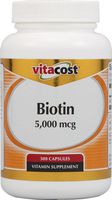 Vitacost Biotin - 5000 mcg - 300 Capsules