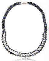 Elegant Womens Hematite Magnetic Therapy Necklace with Healing Stones Pain Relief for Neck Arthritis Migraine Headaches Shoulders and Back (Regular, Sodalite)