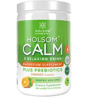 Holsom Calm Magnesium Powder, Anti Stress Supplement with Prebiotics, Orange - 16 oz