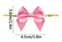 Plum Gift Bows,Twist Tie Bows for Bakery Candy Lollipop Cello Bag (50 Pack)