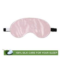 LilySilk raw Silk Sleep Mask with Adustable Straps 100% Mulberry, Both Side Silk, Super Soft and Smooth Silk Eye Mask, Light Plum