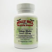 Holly Hill Health Foods, Ginkgo Biloba 120 MG, 50 Capsules