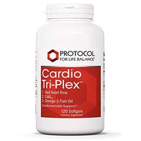 Protocol For Life Balance - Cardio Tri-Plex - Red Yeast Rice, CoQ10 and Omega-3 Rich Fish Oil for Cardiovascular Support, Cognitive (Brain) Function, Healthy Heart - 120 Softgels