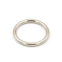 Pakc of 6 Solid Metal Welded O Ring Seamless Buckle for Purses Bags Backpack Straps