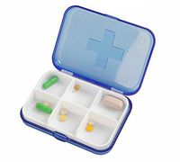 SEADEAR Plastic 6 Cells Medicine Organizer Case Box Holder Pill Organizer Box Holder Carrier Pill Planner