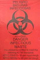 Rollpak Bio-Hazard Garbage Bags 40-45 Gallon Capacity 50 Bags Per Case