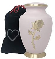 Pink Rose Cremation Urn - Adult Cremation Urn - Momentful Life - Solid Brass