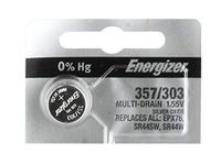 Energizer Battery 357/303 Multi Drain Silver Oxide 1.55V ((2pcs per Pack)