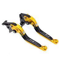 Gold Folding Extendable Brake Clutch Levers For YAMAHA FZ8 2011-2015