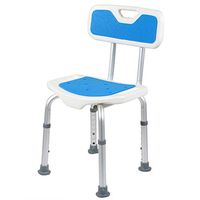 Shower Stool Ergonomic with Height Adjustable Aluminium Bath Stool Shower Seat Chair Non-slip with Back Supports
