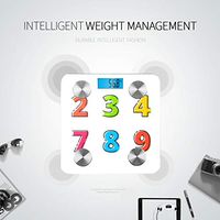 Cartoon Colorful Numbers Set Digital Scale Body Weight Bluetooth Scales Bluetooth Body Scale Tracks 8 Key Compositions Analyzer Sync with Fitness Apps 400 Lbs
