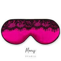 MorusStudio Mulberry Silk Sleep Mask, Super Soft, Organic, Breathable, Lightweight, No Pressure on Eyes, Adjustable Strap Fits for Any Sleep Position, Block 100% Lights (Black) (Pink)
