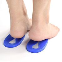 JIAHAO New Silicone Gel Heel Cup U Shape Insert Taller Foot Pad Half Insole Cushion（S)
