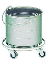 Royce Rolls Stainless Steel 6-Gallon Round Mop Bucket on 3" Casters - #463