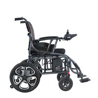Intelligent Lightweight Foldable Electric Wheelchair, Compact Power Chair, Lightweight Folding Carry Electric Wheelchairs, Durable Wheelchai,Black