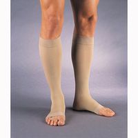 Jobst Relief, Medical Legwear, Open Toe, Firm Compressions Knee High Socks, Medium, Beige, 1 Pair