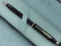 Cross Made in USA Red Wood Lacquer , 23k Gold Appointment , and 0.5mm Lead Century II Pencil by Cross