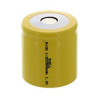 Exell 1/2D Size 1.2V 2500mAh NiCD Flat Top Rechargeable Battery for high power static applications (Telecoms, UPS and Smart grid), electric mopeds, meters, radios, RC devices, electric tools