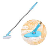 1 Piece Scalable Rotatable Long Extendable Handle Removable Tub/Bathroom/Tile/Scrub Brush Scrubber Telescopic Lightweight Alloy Handle Detachable (Blue)