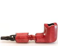 Mr. Brog Canadian Tobacco Pipe - Model No: 304 Golway Red - Pear Wood Roots - Hand Made