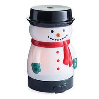 Airomé Snowman Porcelain Essential Oil Diffuser for Christmas|100 mL Humidifying Ultrasonic Aromatherapy Diffuser 8 Colorful LED Lights, Intermittent & Continual Mist Auto Shut-Off, Holiday Snowman