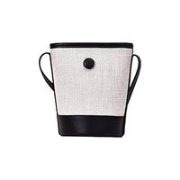 Fashionhe Weaving Bucket Bag Women Messenger Bag Shoulder Bag Cosmetic Bag Outdoor Backpack(Black)