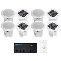 Restaurant Sound System with Atlas Sound Speakers, Mixer Amplifier, and Volume Control