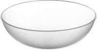 Carlisle 722307 Round Pebbled Salad Serving Bowl, 33 Quart, Clear (Pack of 4)