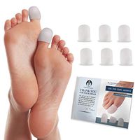 Dr. Frederick's Original Gel Toe Caps - 6 Pieces - Big Toe Guards for Protection of Ingrown Toenails, Corns, Calluses, Blisters, and More - Medium