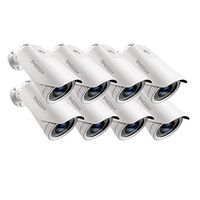 TMEZON 8 Pack OSD Menu AHD/TVI/CVI/VBS 960H Camera 2.0MP 1080P HD 4-in-1 2.8-12mm Varifocal Zoom 42IR LEDs Hybrid Surveillance Security Camera