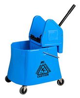 M2 Professional 40 Qt/30 L Elephant Foot Mop Bucket with Down Press Wringer with Wheels - Blue