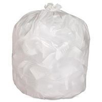 Genuine Joe GJO02312 Heavy Duty Low-Density Kitchen Trash Bag, 13 gallon Capacity, 33" Width x 24" Height x 0.85 mil Thickness, White (Box of 150)