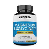 FIREBRED Magnesium Glycinate 200 mg [Each Capsule] 120 High Absorption Vegan Capsules | Support Natural Calm, Sleep Aid, Stress Relief, and Migraine Relief | Non-GMO
