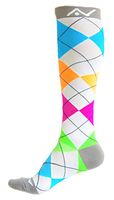 A-Swift Compression Socks Women & Men 20-30mmhg - Suits Nurses, Maternity Pregnancy - Below Knee High (Argyle Bright, Large)