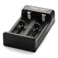 New in 2019 Hohm Tech Hohm School 2 Bay Portable Battery Charger w/Auto Detect Battery Feature Ni-MH Ni-Cd A AA AAA SC, Li-ion 18650 21700 20700 26650 26500 22650 18490 17670 and More