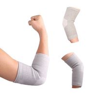 1Pair Power Ionics Bamboo Charcoal Fiber Elastic Compression Elbow Brace Support 2pcs for L and R