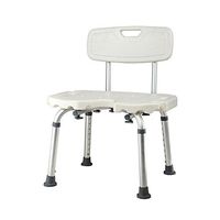 LIAN Elderly Shower Stool, Pregnant Women Bath Chair with Back Removeable, Aluminum Lightweight Adjustable Shower Chair