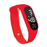 Mens Watches,Fxbar Fashion Digital LED Sports Watch Unisex Silicone Band Wrist Watches Simple Bracelet Watches(Red)