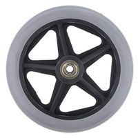 LoveinDIY Wheelchair Front Caster - Wheelchair Wheels Replacement - Heavy Duty & Anti-Slip – Bearing 5/16 inch & Whole Diameter 6 inch or 7 inch - Gray 6 inch