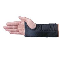 Rolyan D-Ring Left Wrist Brace, Size Large Fits Wrists 7.75"-8.5", 8.875" Long Length Support, Black Brace with Straps and D-Ring Connectors to Secure and Stabilize Hands and Wrists