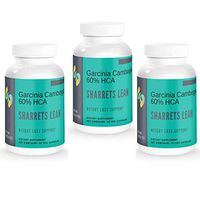 SHARRETS Lean – Pure Garcinia CAMBOGIA,60% HCA {Supports Weight Loss and Curbs Appetite, Superior Absorption} Non GMO -Gluten Free 60 Capsules. x 5