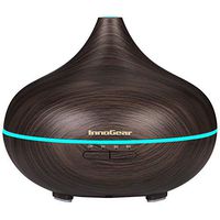 InnoGear 500ml Aromatherapy Essential Oil Diffuser Wood Grain Aroma Diffusers Cool Mist Humidifier with Timer Adjustable Mist 7 Color Changing Night Lights Waterless Auto Off for Home Office Yoga
