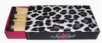 The Joy of Light Designer Matches Black Leopard Print on Embossed Matte 4" Collectible Matchbox