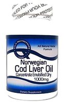 Norwegian Cod Liver Oil Concentrate (Emulsified Dry) 1000mg 100 Capsules ^GLS