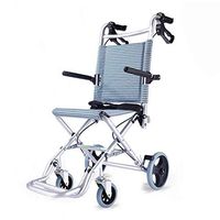 Oceanindw Child Wheelchair - Aluminium Lightweight Foldable Portable Transit Travel Chair, Weighs only 7.5kg, Easy Storage, Puncture Proof Tyres