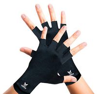 Arthritis Gloves for Women and Men by Copper Compression Hand Gear - Guaranteed to Speed Up Recovery + Relieve Symptoms of Carpal Tunnel Syndrome, Arthritis, RSI, Tendonitis + More. (Pair of Gloves)