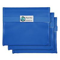 Planet Wise Reusable Tint Sandwich Bag - 3-Pack - Hook and Loop (Blue)