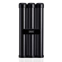 Humidors moisturizing Tube Cigar Box Cigar Carbon Fiber Travel Portable Three Assembly humidifier Smoking Travel Portable humidifier Cigar Accessories (Color : Black, Size : 6319.5cm)